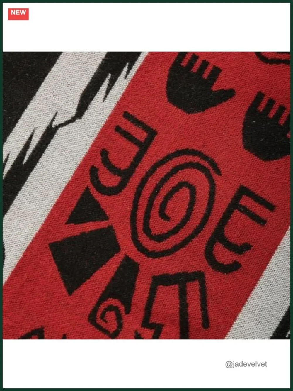 Mexican Poncho with Hood Serape Vintage Aztec Hippie Striped Western Blanket